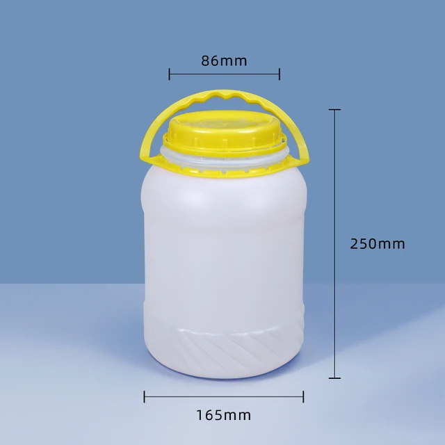 Cubo de plástico vacío de 4L, 5L, 10L, con protector interior a prueba de fugas, contenedor de almacenamiento doméstico de grado alimenticio, , 1 Uds.