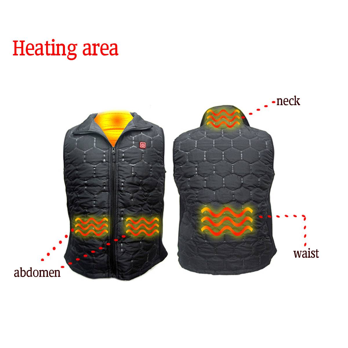 Usb Electric Heated Vest Jacket Heating Jacket Ultra-thin Warm Winter Clothes Men Women Thermal Outdoor Sleeveless Vest