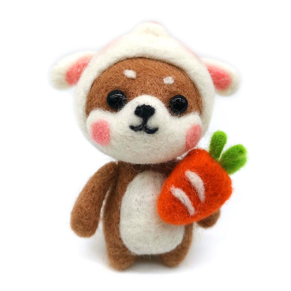 Wool Needle Felting Kit for Beginner Animal Easter Craft Kit Adult DIY Handmade Material Kids Crafts and Arts Felting Needles: Light Green