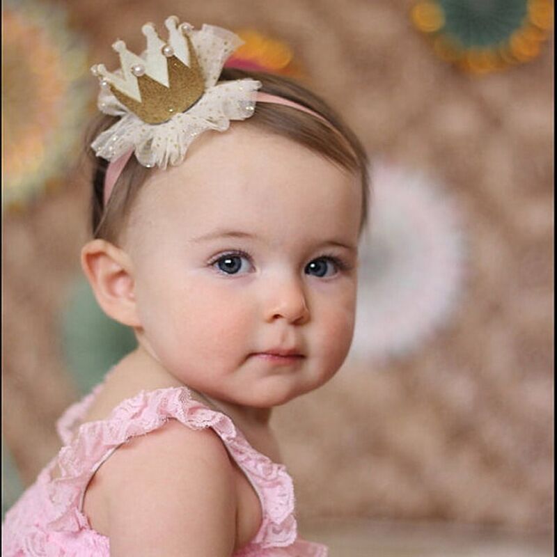 Sombreros niñas princesa Tiara malla suave diadema Floral accesorios para el cabello para niños 5 Patrones