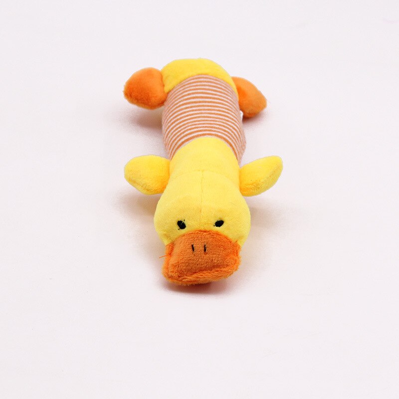 Cute plush pet dog squeak toy piglet duckling fun wool durability molar chew toy suitable for all puppies pets to play with: huangse