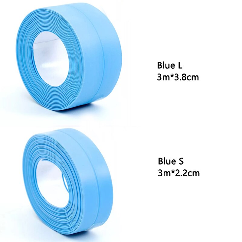 Stickers for kitchen Stickers kitchen Adhesive borders wall kitchen Waterproof kitchen sinks Sticker wall adhesive tape: Blue / 3.3m X3.8cm