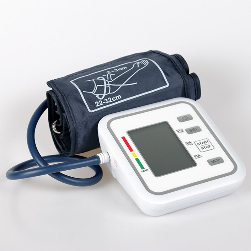 Draagbare Huishoudelijke Bloeddrukmeter Meter Digitale Lcd Arm Bp Monitor Hartslagmeter Meter Automatische Bloeddrukmeter