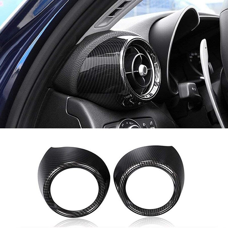 Auto Side Airconditioning Vent Outlet Cover Trim 2 Stuks Voor Alfa Romeo Giulia Auto Accessoires (carbon Fiber)