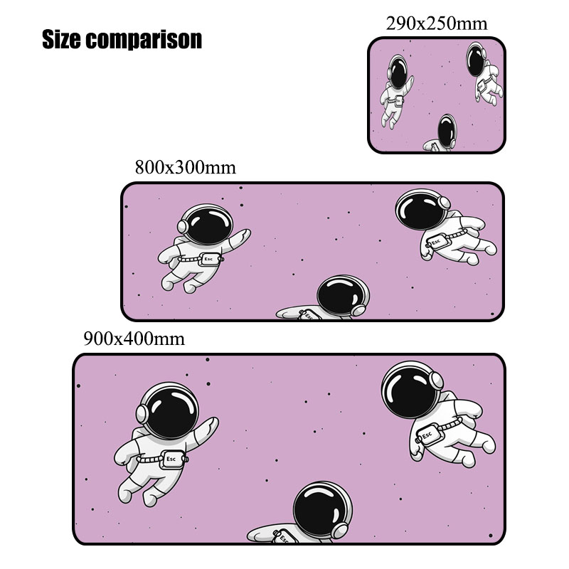 Mousepad Astronauta Space Desk Mat Extended Pad Gamer Pc Table Gaming Mats Desktop Accessories Cute Carpet Table Computer Rug: XS / Pink