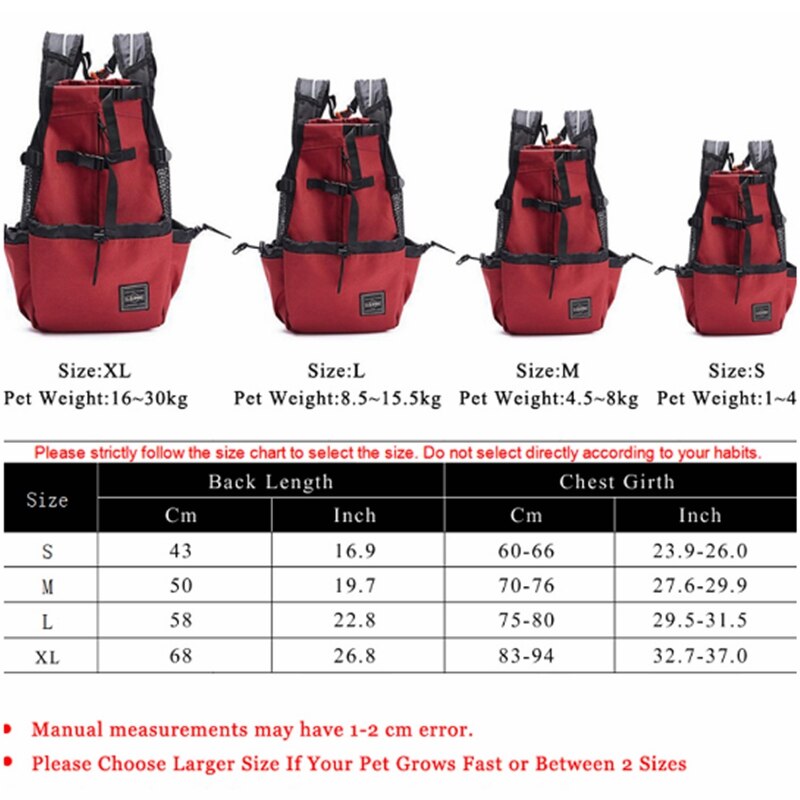 Bolsa de transporte perro transpirable para perros grandes Golden Retriever mochila con Bulldog ajustable bolsas de viaje para perros grandes productos para mascotas