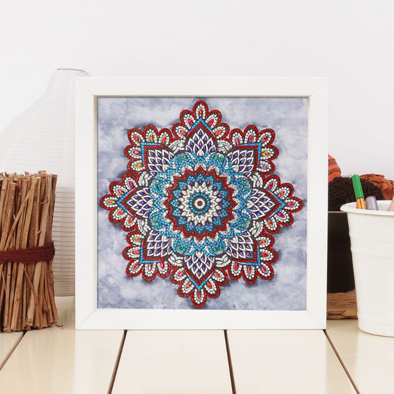 Cirkel mandala 5d specialformet diamantmaleri broderi håndarbejde rhinsten krystal kors håndværkssømssæt gør det selv