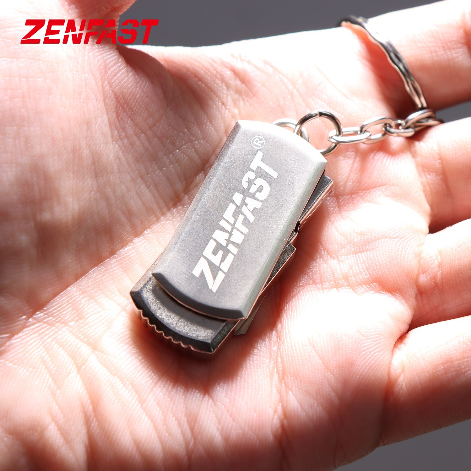 Zenfast Rvs Usb 2.0 Pen Drive 4Gb 8Gb 16Gb 32Gb 64Gb 128Gb 256gb Pendrive Stick Met Sleutelhanger Usb Flash Disk