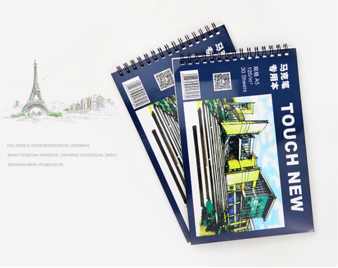 TOUCHNEW 30 Sheets 150gms A5 Marker pad Sketchbook Drawing Notebook White Paper School Stationery Notepad Notitieboek Cuaderno
