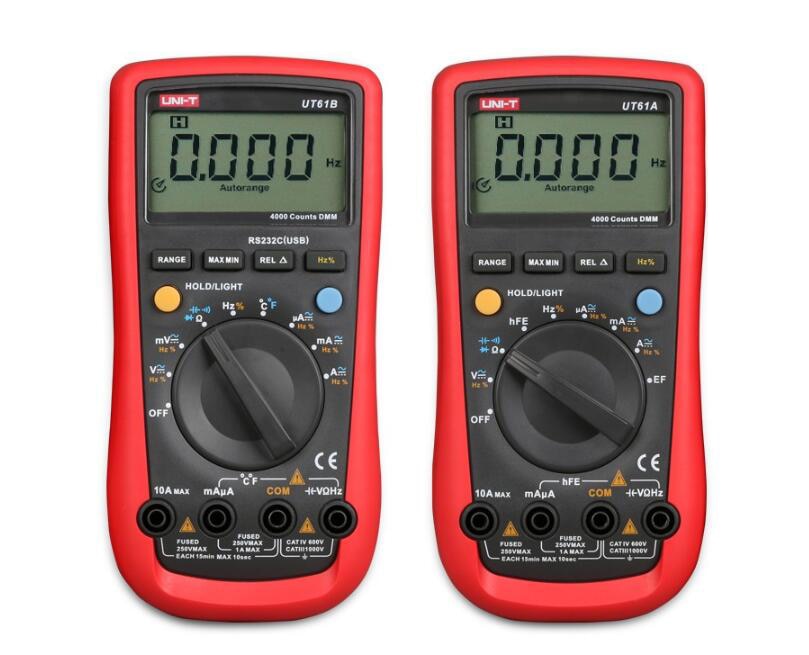 UNI-T UT61A UT61B UT61C UT61D UT61E Digital Multimeter true rms Auto Range AC DC Data Hold Multitester