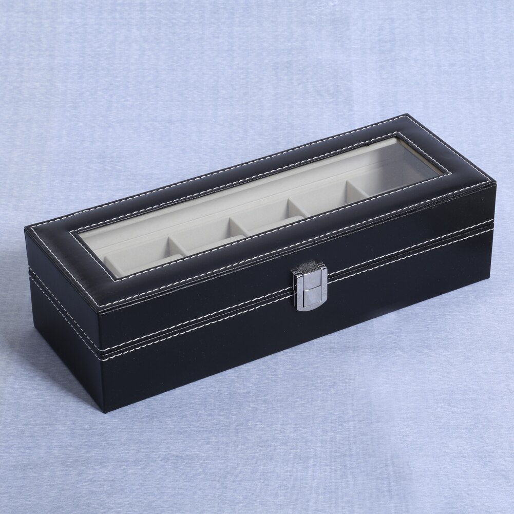 Caja de reloj de cuero con varias cajas, caja de reloj con 2, 6, 10 rejillas, soporte , reloj, porta relojes, caja de reloj de