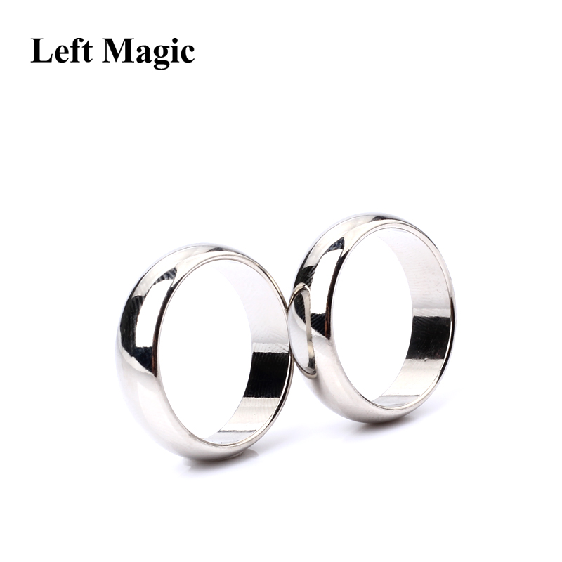 Anillo PK curvado de plata para trucos de magia, anillo magnético fuerte, anillo PK (18/19/20/22mm disponible), accesorios mágicos, magia de escenario de primer plano