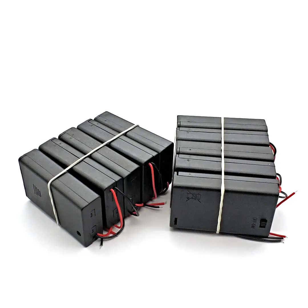 3 * AAA Battery Holder Case Box with Leads with ON/OFF Switch Cover 3 Slot Standard Battery Container