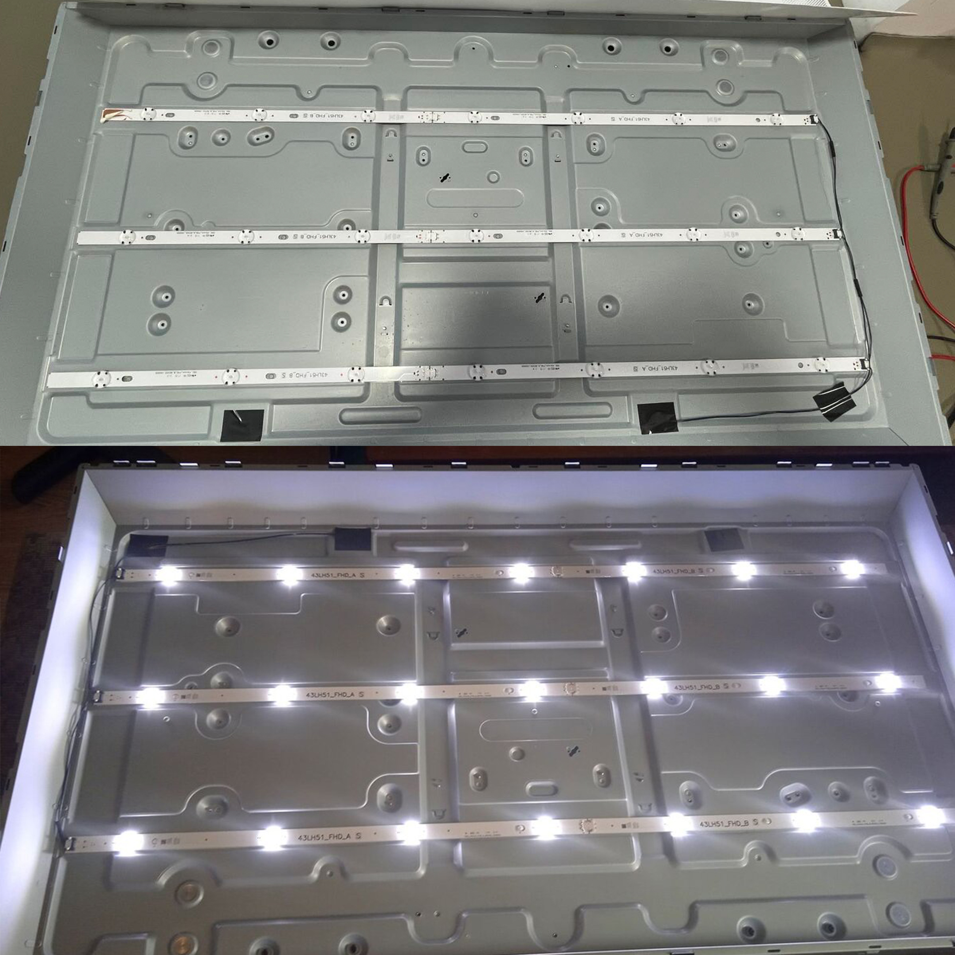 Faixa de luz de fundo led 7 lâmpadas para innotek 17y 43 polegadas-tipo a 43uj6300 43uj6307 43lj594v hc430dun ssc_43lj61_fhd 43uj630v 43uj634v