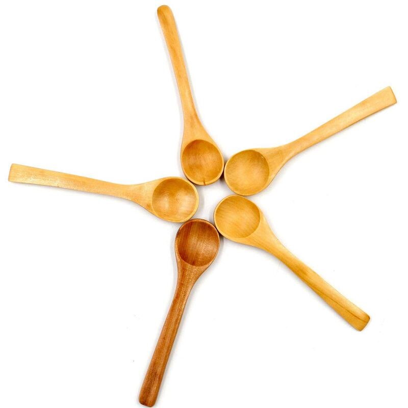 Paquete de 5 cucharas pequeñas de madera