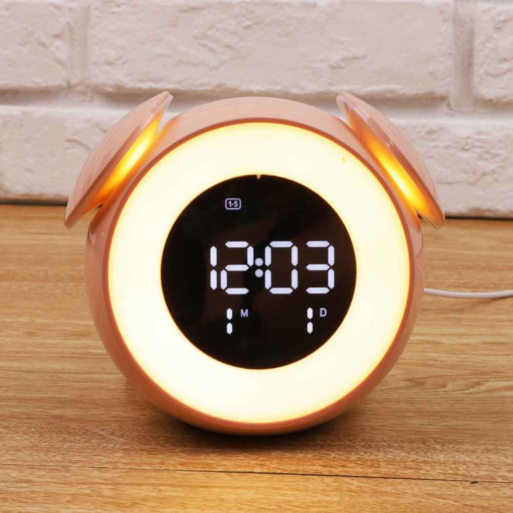 LED Digital uhr wecker nachttisch uhr elektronische Schreibtisch uhr Nacht Licht Sonnenaufgang Sonnenuntergang licht spiegel musik uhr