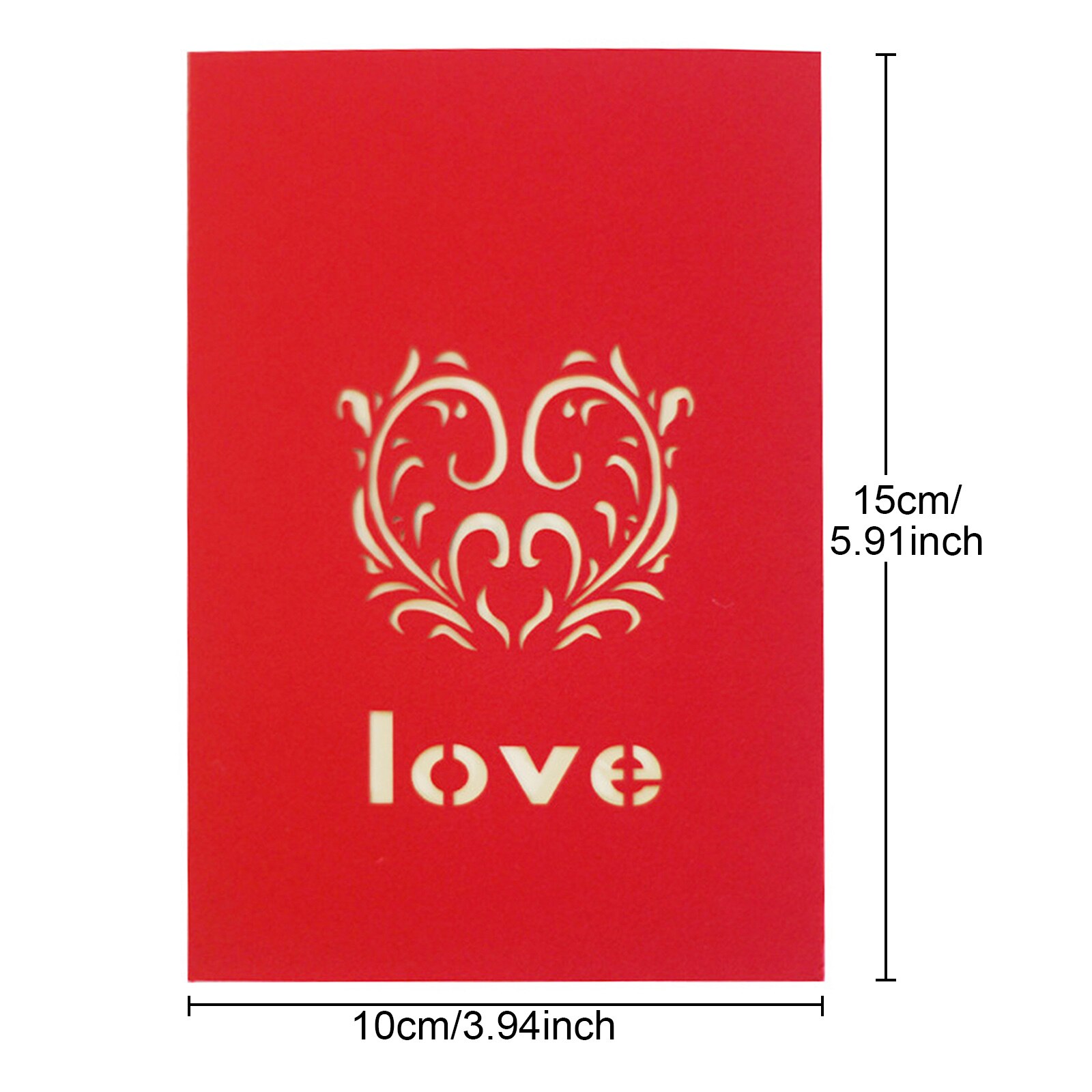 3D Paper Red Rose Flower Bouquet Pop Up Greeting Card with Envelope for Wedding Valentines Day Birthday Anniversary 15x15cm