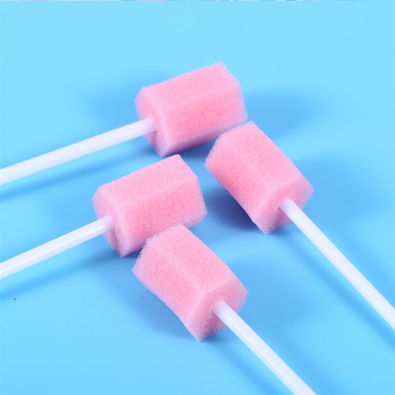 100 Stuks Wegwerp Wattenstaafjes Wegwerp Spons Swabs Mondverzorging Gebitsreiniging Mond Swabs