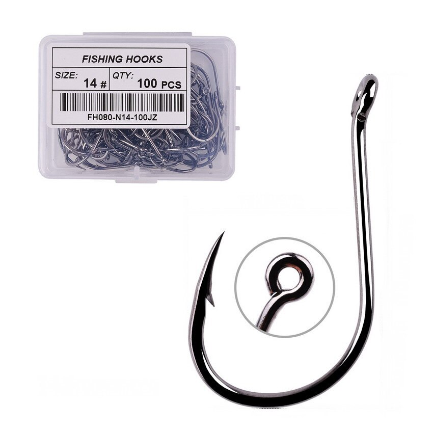 Crochet de pêche à la carpe iseya, hameçon de gabarit de pêche à la mouche simple, barbelé, boîte d&#39;accessoires de matériel de mer, 100 ou 40 pièces