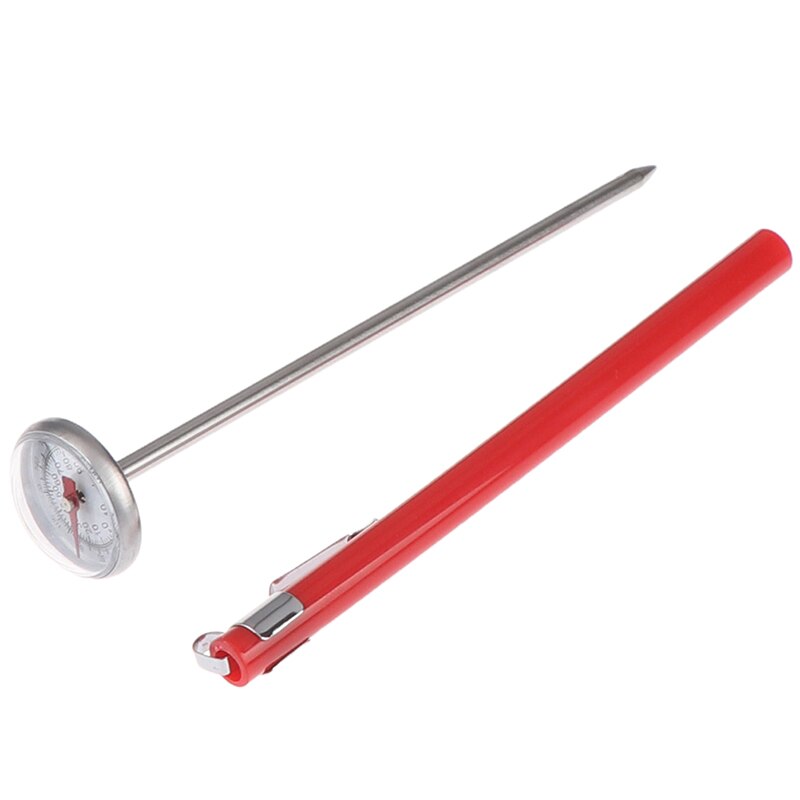 Stainless Steel Soil Thermometer Stem Read Dial Display 0-100 Degrees Celsius Range For Ground Compost Garden Supplies