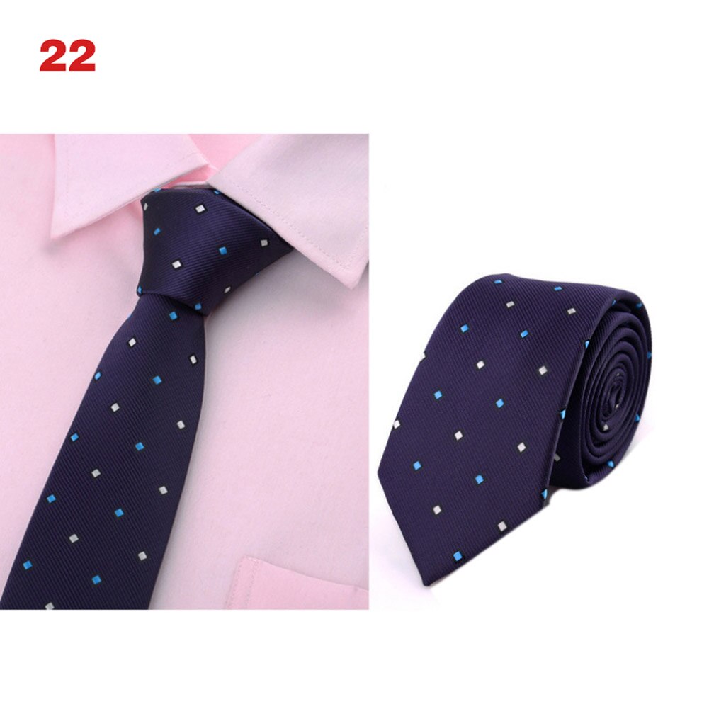 Men Classic 6cm Thin Neck Ties Printed Jacquard Woven Necktie Business Party Accessories NIN668: 22