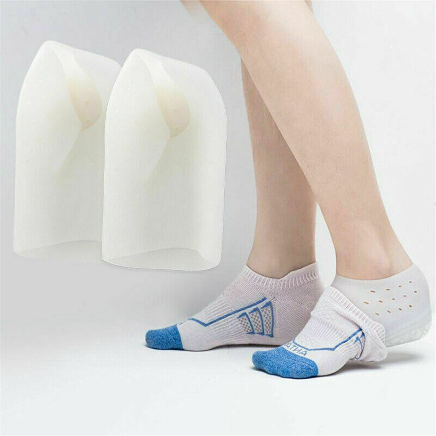 Inner Verstelbare Ophoging Inlegzolen Zachte Elasticiteit Hoogte Hak Gewatteerde Cup Kussen Sokken Gevoerd Verhogen Onzichtbare Unisex 3 Cm