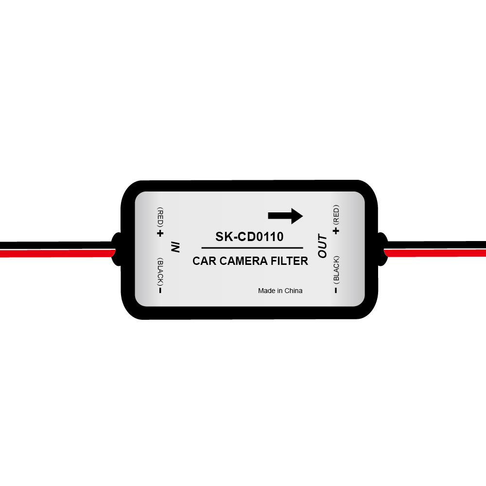 Rectificador DC 12V, cámara de visión trasera de coche, condensador de relé de potencia, filtro de cámara de coche, conector de filtro de condensador de relé
