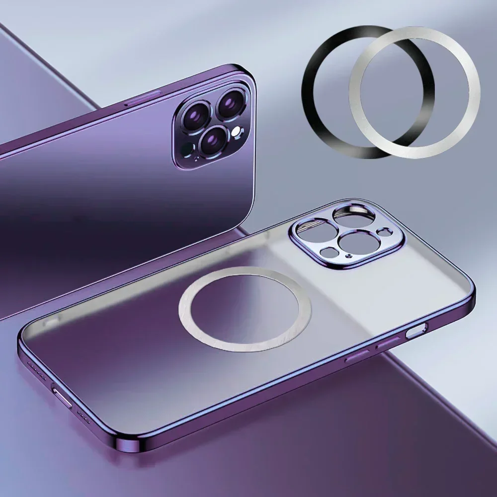 1-5 SZTUK Metalowy pierścień do bezprzewodowego ładowania Magsafe Naklejki z blachy żelaznej Magnes Uchwyt samochodowy na telefon Dysk samoprzylepny do iPhone'a 15