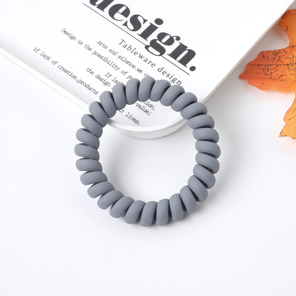 Lazos para el cabello en espiral negros, elásticos mate, sin rastro, accesorios para el cabello para hombres, cabello rizado, pelo largo y grueso: Negro