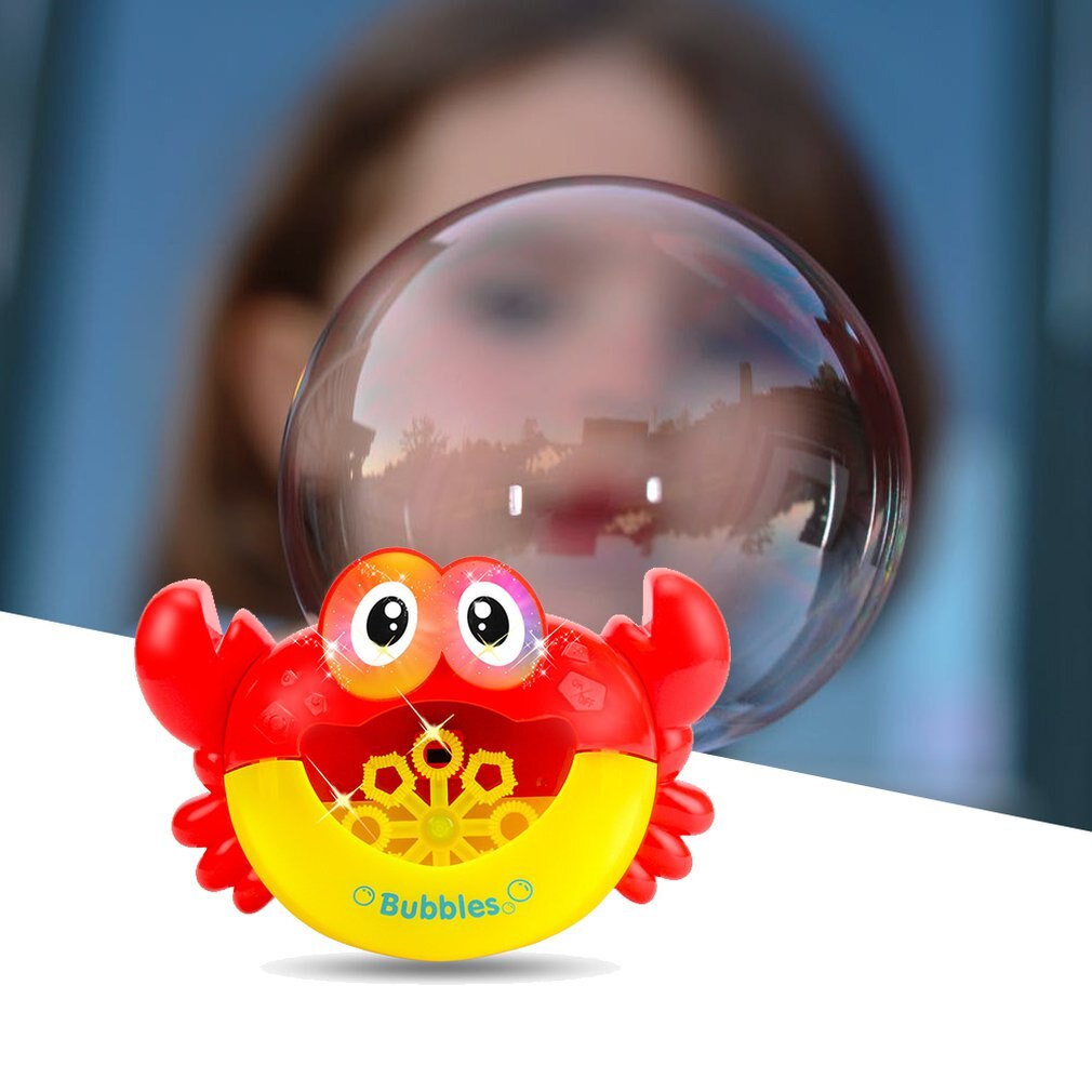 Battery Power Bubble Crabs Baby Bath Toy Funny Bath Bubble Maker Pool Swimming Bathtub Soap Machine Toys for Children Kids