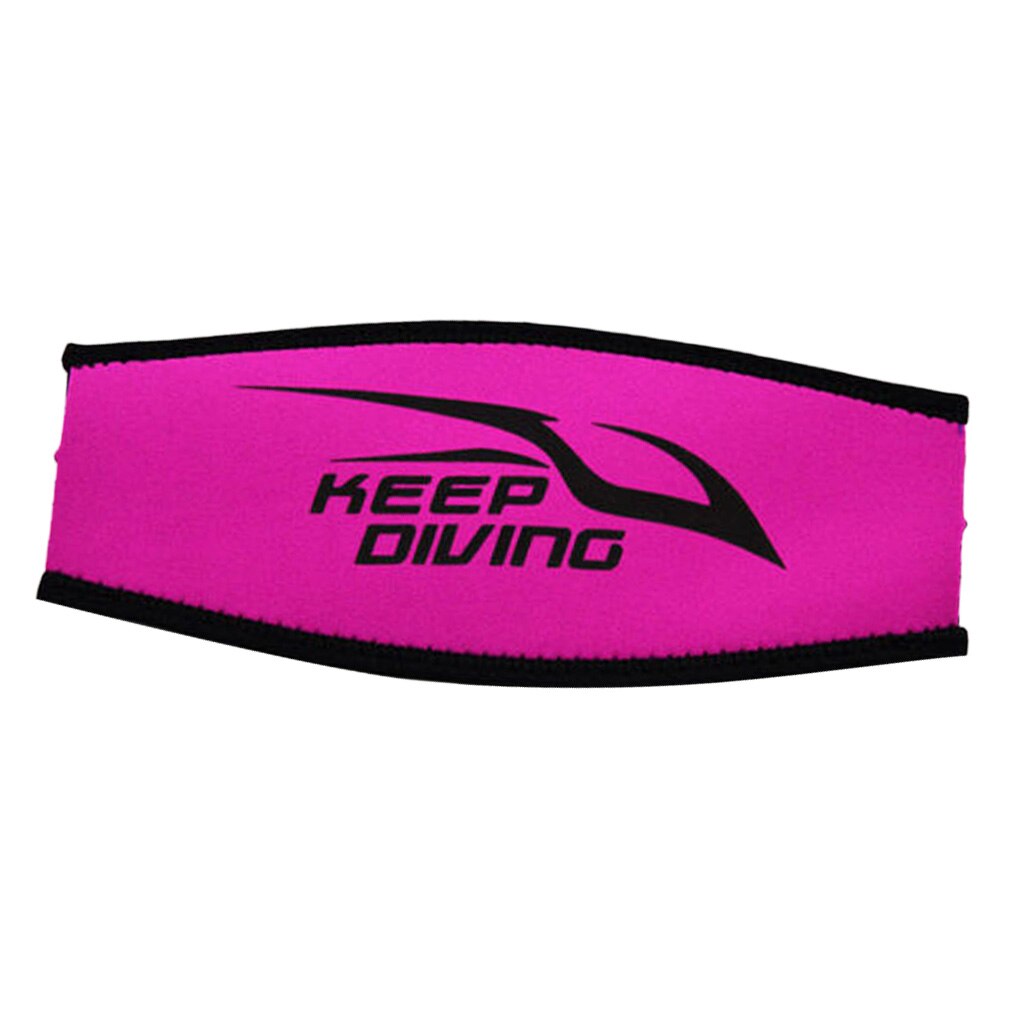 Correa de neopreno cómoda para mascarilla de buceo, accesorios de cubierta para mascarilla deportiva, correa acolchada de protección para el cabello largo, envoltura de 8,7x3,9": Rose