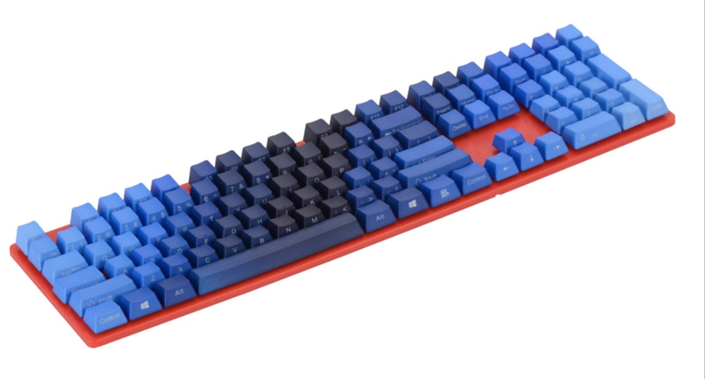 104-keys 5 Colors Gradient Keycaps PBT Standard OEM Profile Side Print Fruit Green Red Blue Purple for Cherry MX Switches