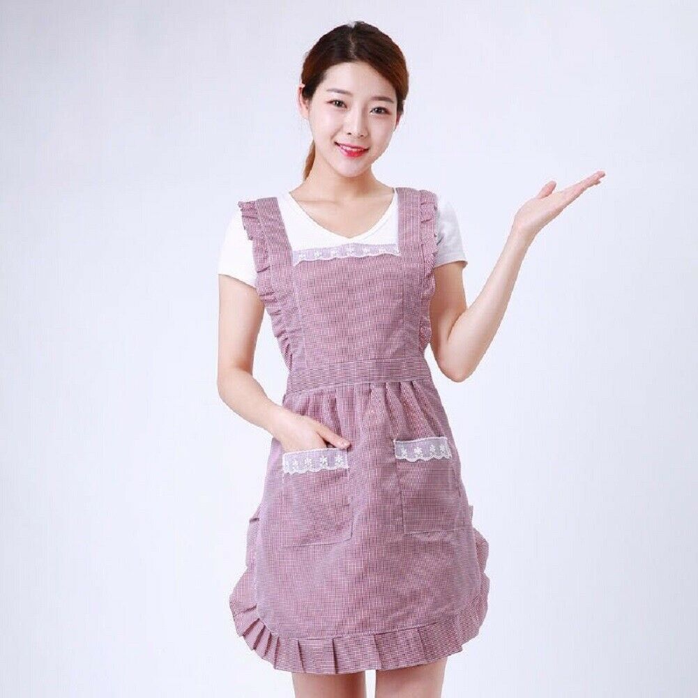 Simple PVC Apron for woman Brief Style Apron For Cleaning Cartoon Cute Waterproof Cooking Baking Kitchen Apron