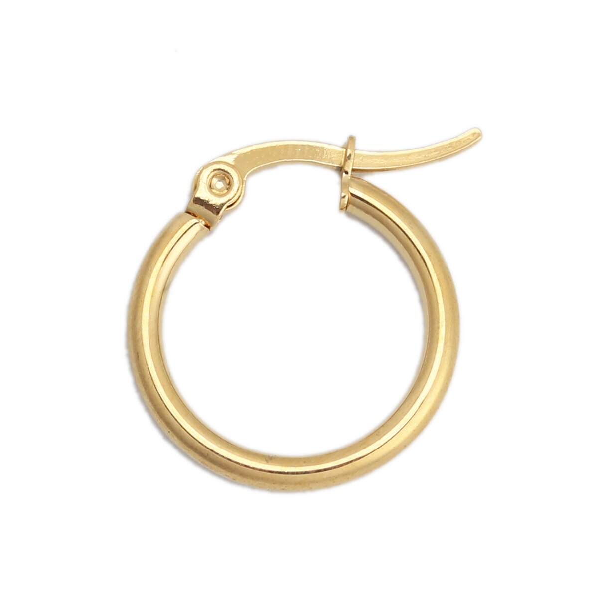 Trend 304 Rvs Oorringen Ronde Goud Kleur Hoops Oorbellen Voor Vrouwen Party Sieraden , 1 Paar
