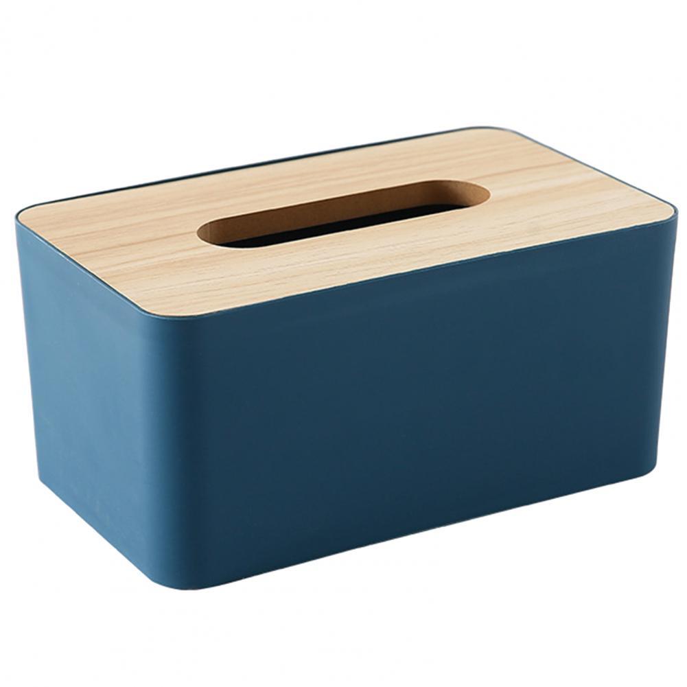Tissue Cases Anti-Fade Household Removable Paper Holder Dust-Proof Napkin Box Wide Mouth Stylish Lightweight Tissue Box: Blue