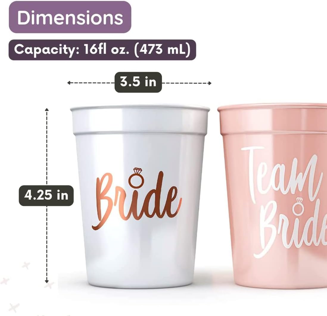 Multi set Bachelorette Party Team Bride Plastic Drinking Cups Bridal Shower Bride to be Hen Party Supplies Wedding Decor