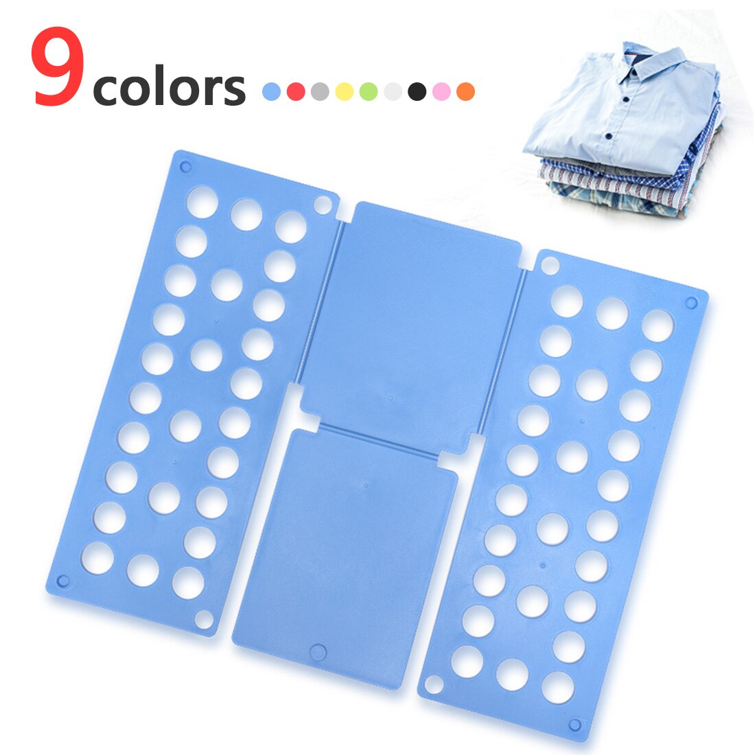 Child/Adult Quick Folding Board Shirt T-shirt Storage Plastic Material Safe and Non-toxic Simple Operation: Blue