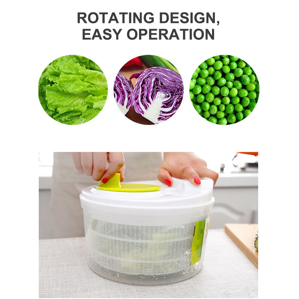Salat tørretumbler vegetabilsk frugt afløbskurv dehydrator ryste vandkurv multifunktions køkken salat værktøjer
