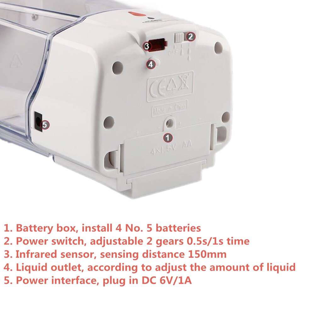 450ml Automatic Sensor Soap Dispenser Touchless Sensor Hand Sanitizer Detergent Dispenser Wall Mounted For Bathroom Kitchen