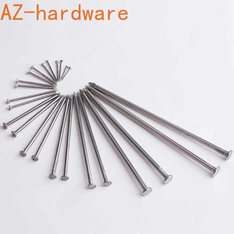 Clavo redondo de acero inoxidable para manicura, clavo de cemento redondo para uñas, clavos de pared alargados, clavo pequeño de hormigón, 50 Uds., 304