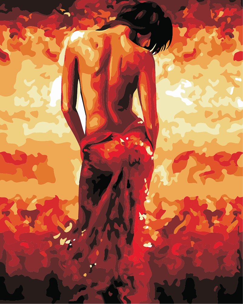 DIY Painting By Numbers Adults Portrait Full Kits Oil Paint By Numbers Art Figure Drawing 50x40cm Home Decor: 6632