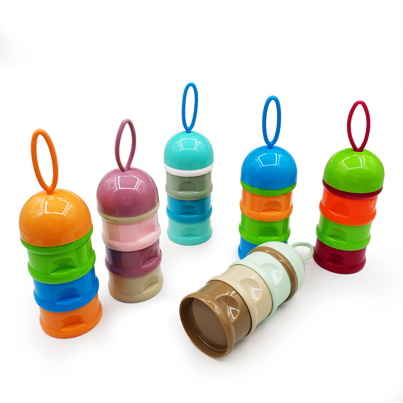 3 layer Frog Style Portable Baby Food Storage Box Essential Cereal Cartoon Milk Powder Boxes Toddle Kids Formula Milk Container