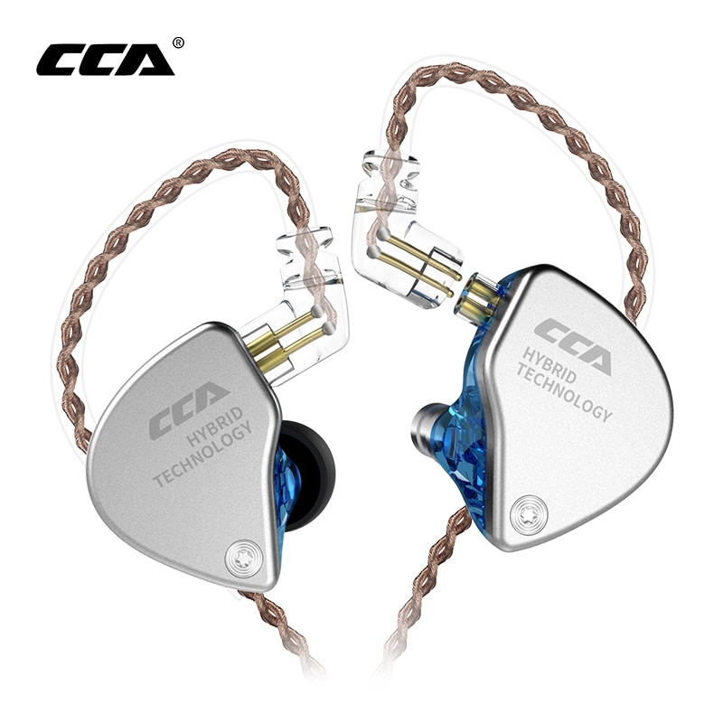 CCA CA4 IN Ear auricolari IN metallo tecnologia ibrida Hifi Bass auricolari cuffie con cancellazione del rumore KZ ZAX ZSX microfono gamer cablato