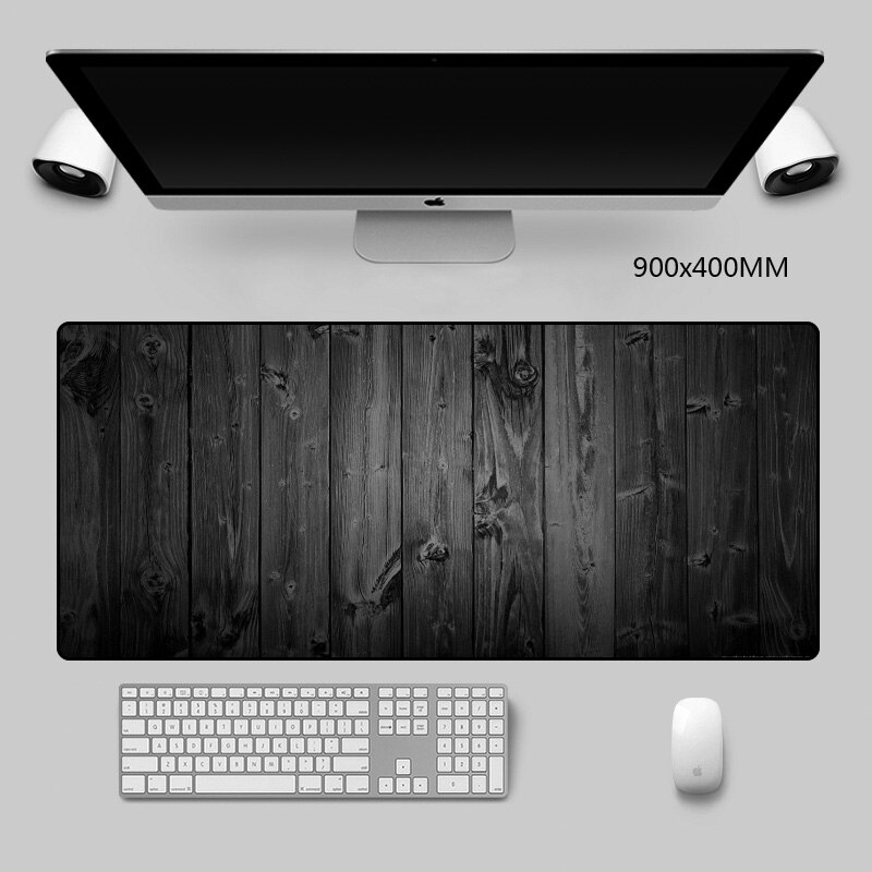 MRGBEST-almohadillas estampadas de madera para jugadores, alfombrilla de ratón Gaming XL, antideslizantes, Accesorios para ordenador de escritorio