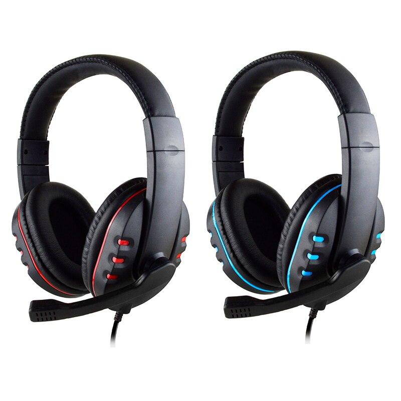 3.5mm hovedmonterede kabel-headset til gaming headset støjreduktion mikrofon lydstyrkekontrol til pc laptop  ps4 smartphone
