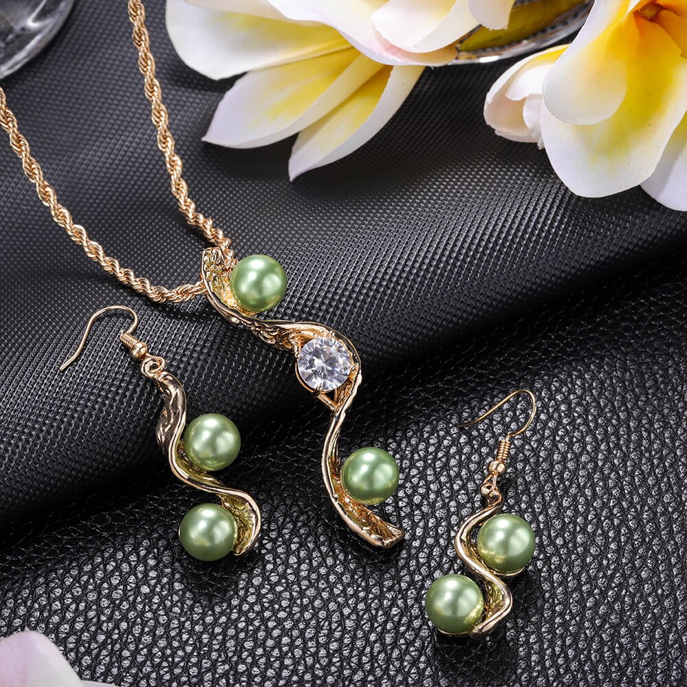 Cring Coco Female Samoan Necklace Set Woman 2 Pieces Polynesian Earrings Sets 2022 Trend Wedding Accessories Jewelry Sets: ZH0756GOGN