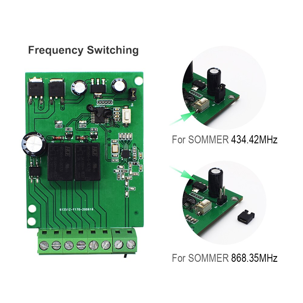 Sommer 434-868Mhz Signaal Compatibel Ontvanger De Originele Ontvangers Van 434.4Mhz En 868Mhz Kan Worden Vervangen