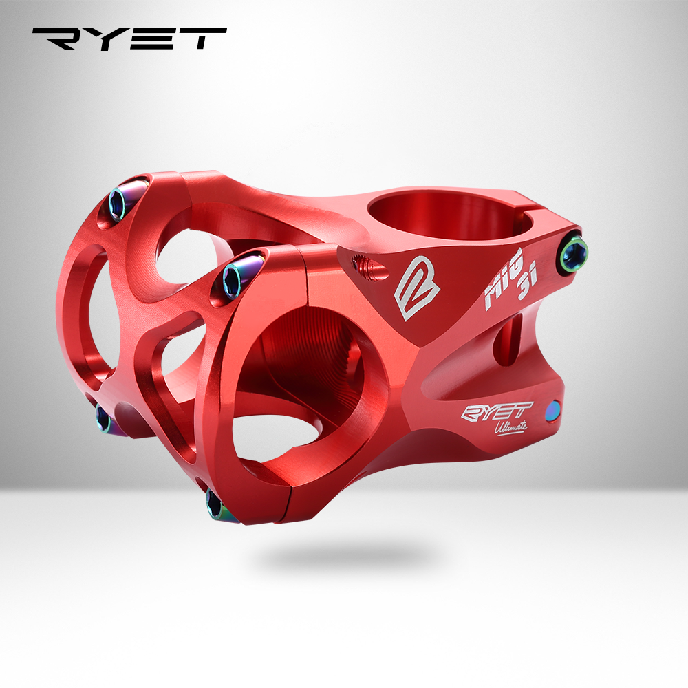 RYET – tige de vélo CNC ultralégère, 45mm, guidon de 31.8mm, 0 degré de montée, FR AM Enduro 28.6mm, pièces de vélo de montagne