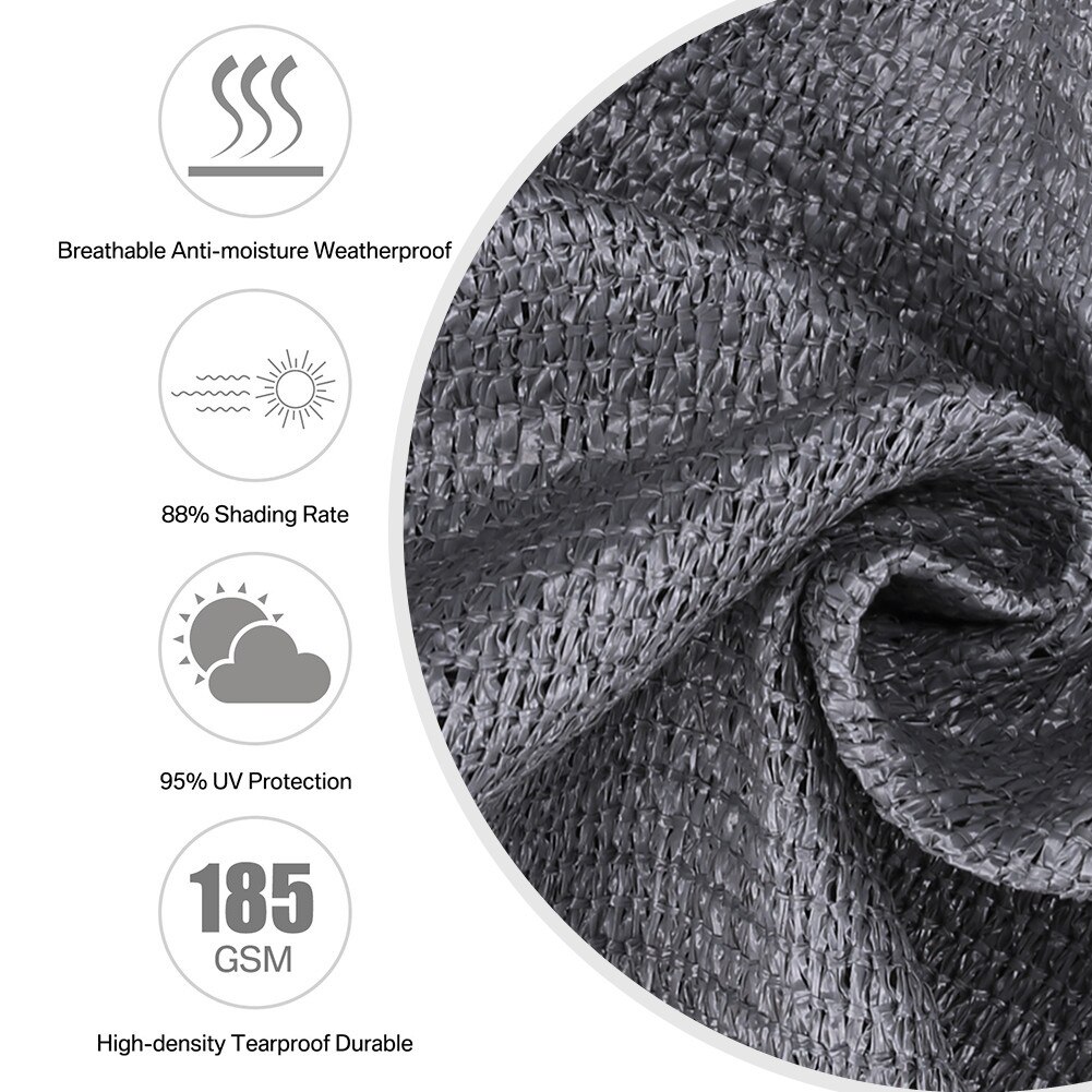HDPE Sun Shade Sail Canopy Sail 185GSM Shade Cover UV Block for Outdoor Garden Backyard Shading Net Enclosure Net Toldo Exterior