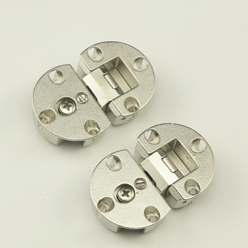 1Pc 180 Degree Alloy Concealed Flat Hinge Wardrob Cabinet Door Hidden Hinge Furniture Hinges Hardware Furniture Accessories